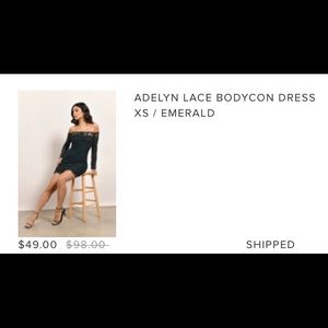 Emerald green dress-New with tags size xs